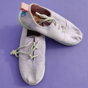 Toms Lumin Blossom Slub Chambray - Big Girl